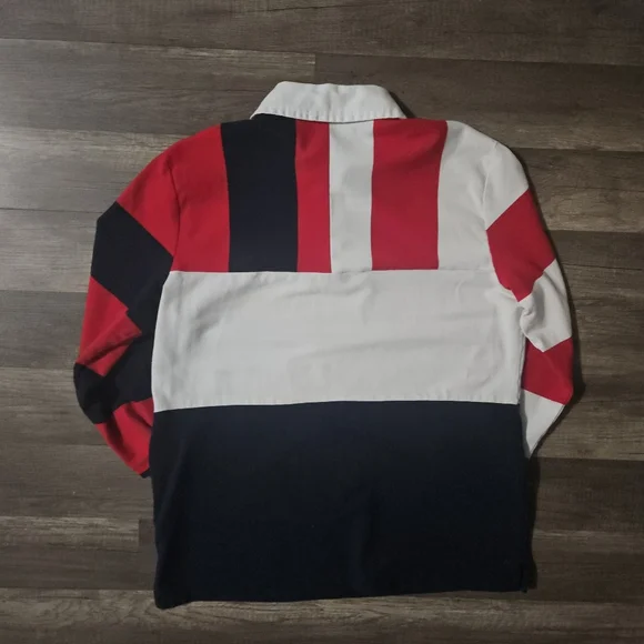 Tommy Hilfiger Women's Red and Black Striped Shirt - Picture 3 of 3
